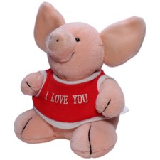 Vintage Sunkid Schwein mit "I LOVE YOU"-Shirt Kuscheltier 20cm Gebraucht Schwein