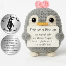 Pinguin Strickpuppe 25cm