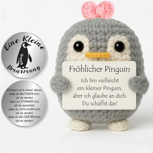 Pinguin strickpuppe 25cm - pinguin,