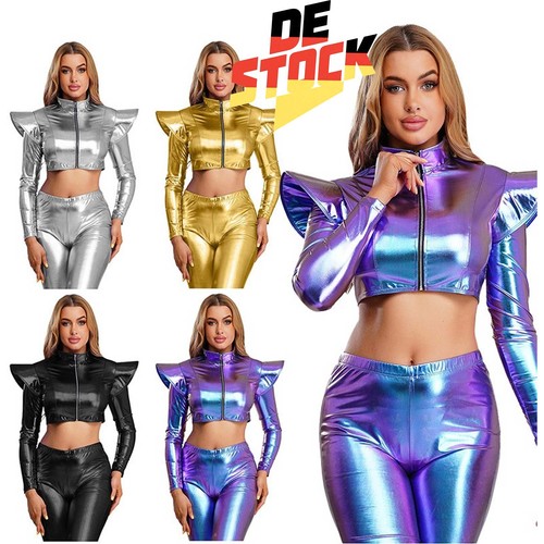 Damen kurzer crop top mit - de,