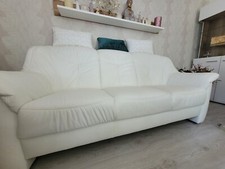 Weiße echtleder Sitzecke zu verkaufen