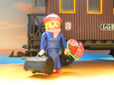 Playmobil Reisende Dame 1900 rosa Serie - Eisenbahn - Puppenhaus - Spur G , LGB