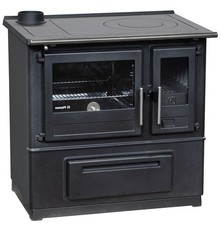 Plamen Slavonac N Schwarzer Holzherd links – 8 kW Küchenofen mit Backfach, A+