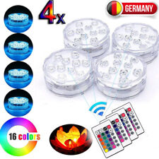 4x LED Unterwasser Tauch Spot Licht Beleuchtung Lampe Teich Pool Aquarium RGB