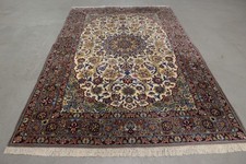 Antik handgeknüpfter Isfahan wolle Seide auf Seide Teppich 166 x 105 cm perfekt