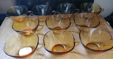 Vereco France, Glass Cups, Teetasse, Mid Century, 70er Jahre, guter Zustand 