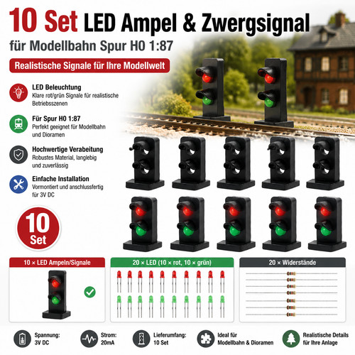 Set spur 87 led - h0,
