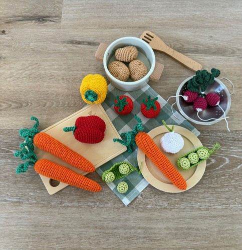 Gehäkeltes gemüse set - gehäkeltes,