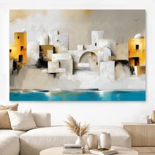 Leinwandbild Abstrakt Beige