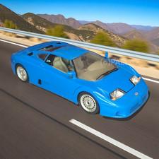 BBURAGO BUGATTI EB 110  1:18 BLAU MODELLAUTO