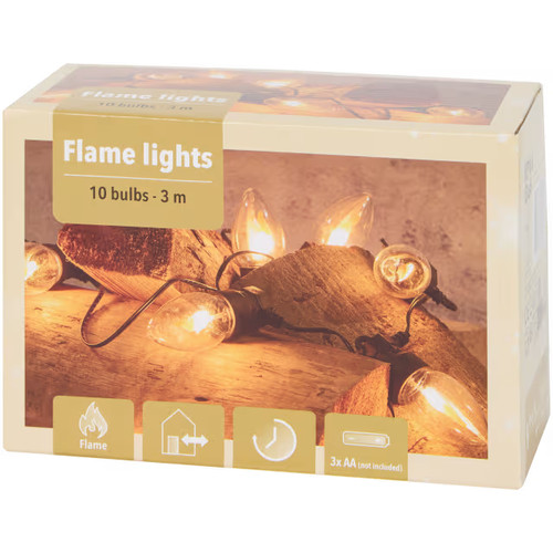 Lichterkette led flammenform - led,