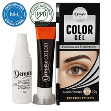 Los 3 Sets Wimpernfarbe Augenbrauenfarbe Demure Color Gel Ammoniakfrei, PPD-frei