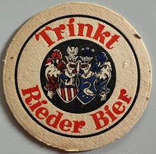 Bierdeckel Untermeitingen Schloßbrauerei Rieder aufgelassen 1988