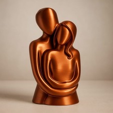 Skulptur Paar Umarmung Liebe Kupfer romantische Deko Geschenk Hochzeit