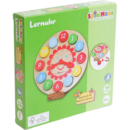 Spielmaus holz lernuhr - spielmaus,