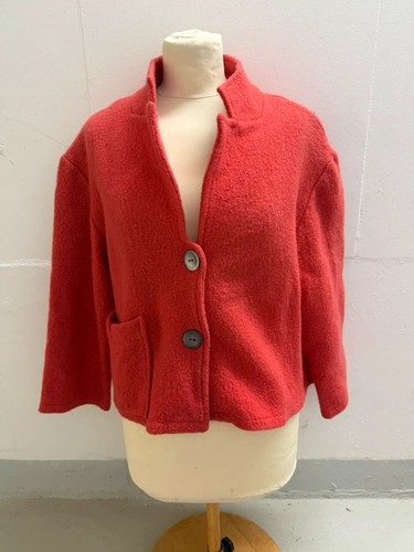 Roter woll blazer größe l - größe:,