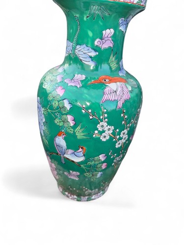 Porzellanvase mit vögeln - porzellanvase,
