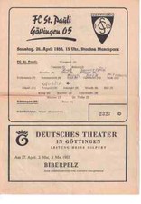 Fussball-Programmheft  52/53