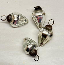 Christbaumschmuck Biedermeier Glas Lauscha Silber Kristal  Kugel Christbaumkugel