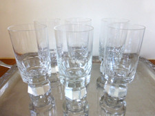 6 Portweingläser / Weingläser  50-er:   FRIEDRICH KRISTALL