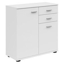 Kommode - weiß - 2 Schubladen