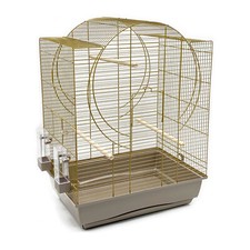 Premium Vogelkäfig EMMA 72x54x38cm gold mocca Wellensitiche Kanarien Vogelhaus