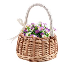 Gewebter Blumen Korb Rattan