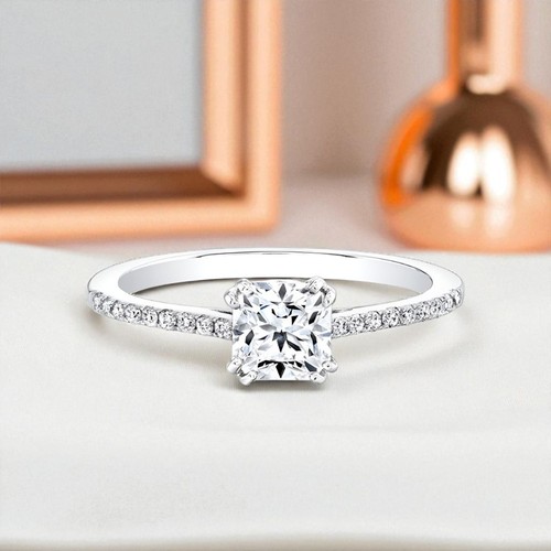 Diamantring lab grown cushion - grown,