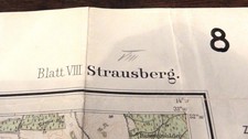 1931 Faltplan Karte von Berlin u. Umgebung in 12 Blättern Blatt VIII Strausberg