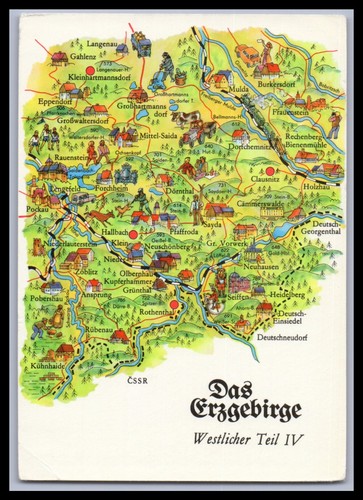 Ansichtskarte das erzgebirge - ansichtskarte,