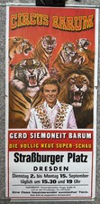 Circus Barum 1985 Zirkusplakat - Dresden (Tiger & Löwen)