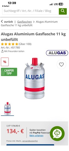 Alugas gasflasche aluminium - alugas,