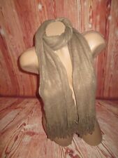 Kik Strickschal mit langen Fransen braun Ungetragen