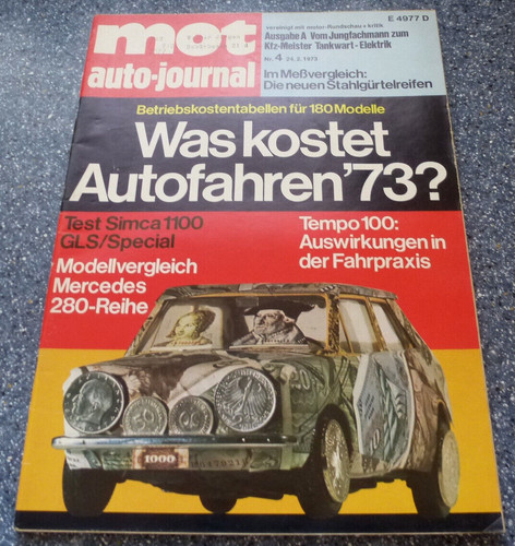Mot 1973 mercedes - 280, s/se