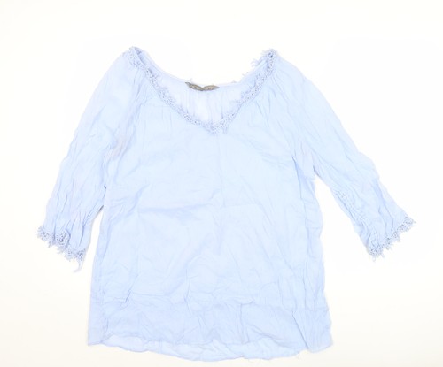 Zara damen blau tunika bluse - zara,