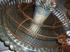 alter Metalldraht-Rohling Rostpatina für Kranzgestaltung Shabby Landhaus Deko