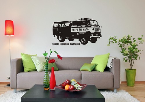 Wandtattoo feuerwehr w50 - feuerwehr,