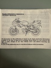 Handbuch Honda CBR600FS/F4i