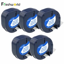 5PK Black on White Plastic