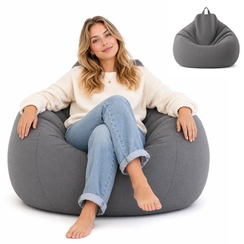 Sitzsack bezug leinenoptik - sitzsack,