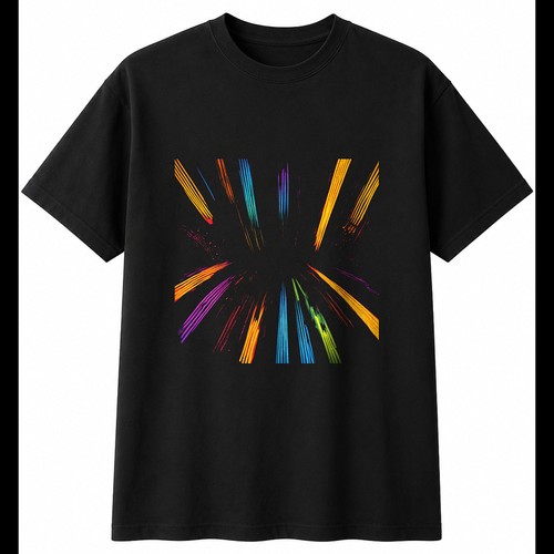 Neon sound wave sunbeams - wave, space
