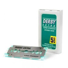 Derby Extra Super Stainless Grün Double Edge Rasierklingen Packungsinhalt 5 Stüc