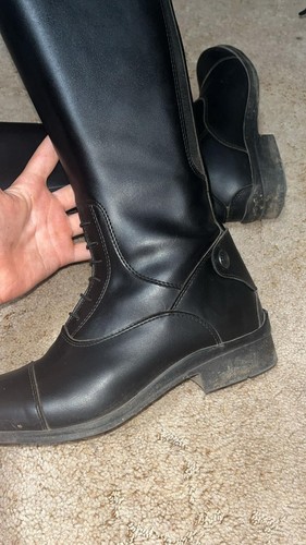 Reitstiefel leder schwarz - leder,