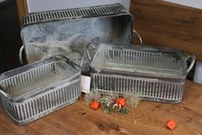 Zinkwanne / Zinkkasten, Schale mit Griffen, Pflanzschale in 3 Größen erhältlich
