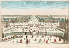 Versailles Grande Ecurie Chateau Guckkastenblatt optical view engraving 1780