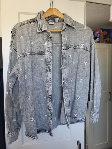 Jeansjacke grau stickerei - jeansjacke,