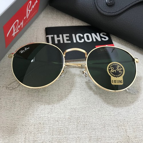 Ray ban sunglasses gold round - sunglasses,