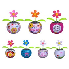 Auto tanzende Blume Gänseblümchen solarbetriebene Wackelkopf Armaturenbrett Sc