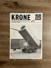 Orig. KRONE Kipper EDK Anhänger Prospekt Brochure Traktor Landmaschinen E5