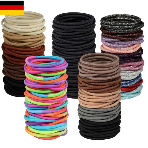 50x haargummi schwarz haarband - haargummi,
